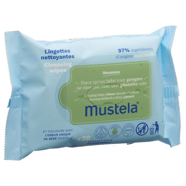 Чистящие салфетки Mustela для нормальной кожи, 60 шт.