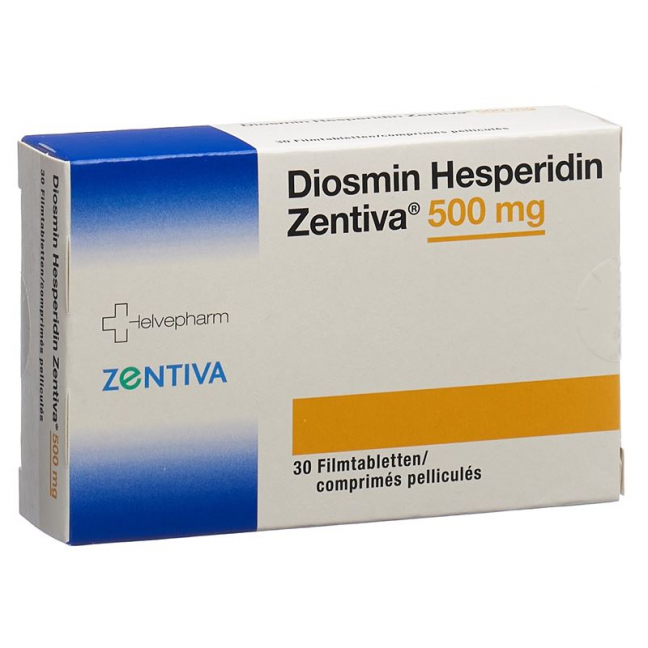 Диосмин Гесперидин Зентива Фильмтабл 500 мг 30 шт.