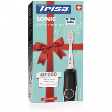 Электрическая зубная щетка TRISA Sonic Performance в подарок