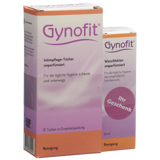 GYNOFIT Set Intimpflege-Tuch 12Stk+lot unparf 50ml