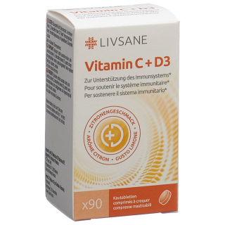 LIVSANE Витамин C+D3 жевательные таблетки