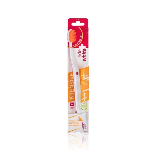 EDEL+WHITE Flosserbrush Zahnbürste Soft Intensiv