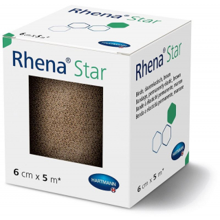 RHENA Star Elastische Binde 6cmx5m hautfarbig
