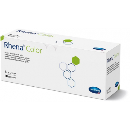 RHENA Color Elast Binde 8cmx5m gelb offen