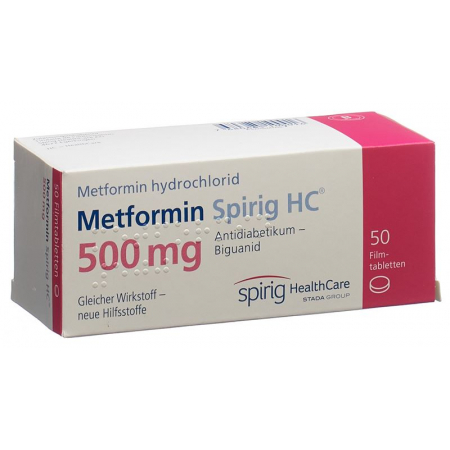 МЕТФОРМИН Спириг HC пленочная таблетка 500 мг