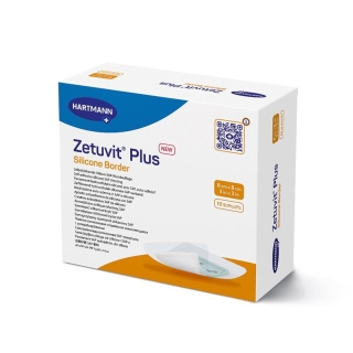 ZETUVIT Plus Silicone Border 8x8cm