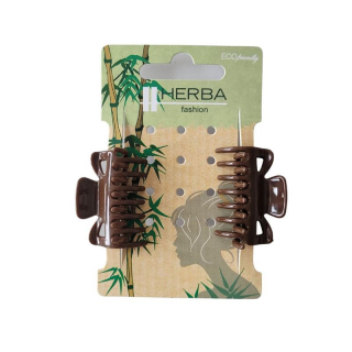 Зажимы Herba экологически чистые 3,8см коричневые 2 шт.