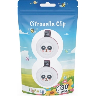 FLYAWAY Citronella-Clip Panda Duopack