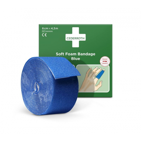 CEDERROTH Soft Foam Bandage 6cmx4.5m blau
