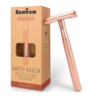 BAMBAW Sicherheits-Rasierer Metall rosegold