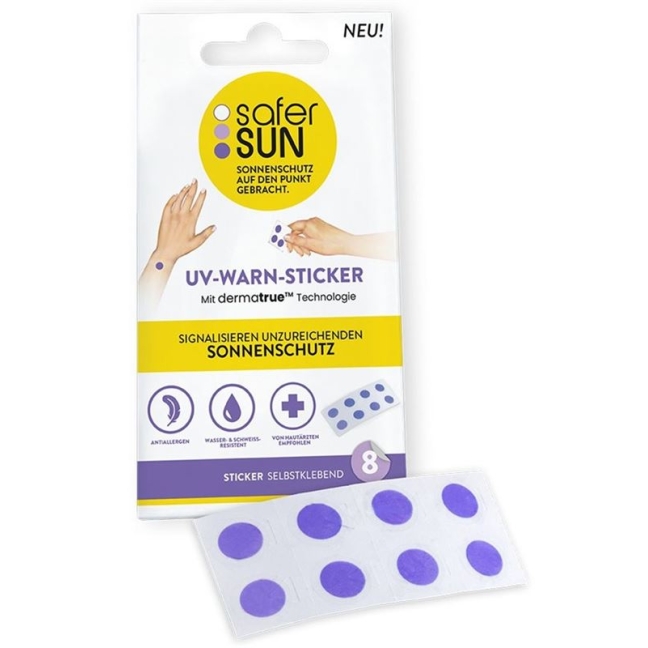 SAFERSUN UV-Warn-Sticker DE