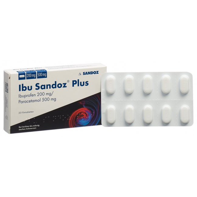 IBU Sandoz Plus пленочная таблетка 200 мг/500 мг