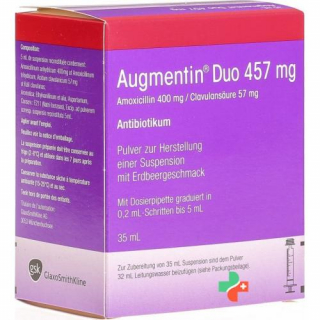 Аугментин Дуо порошок для приготовления суспензии 457 мг флакон 35 мл