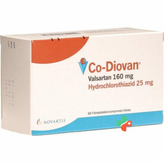 Ко-Диован 160/25 мг 98 таблеток покрытых оболочкой 