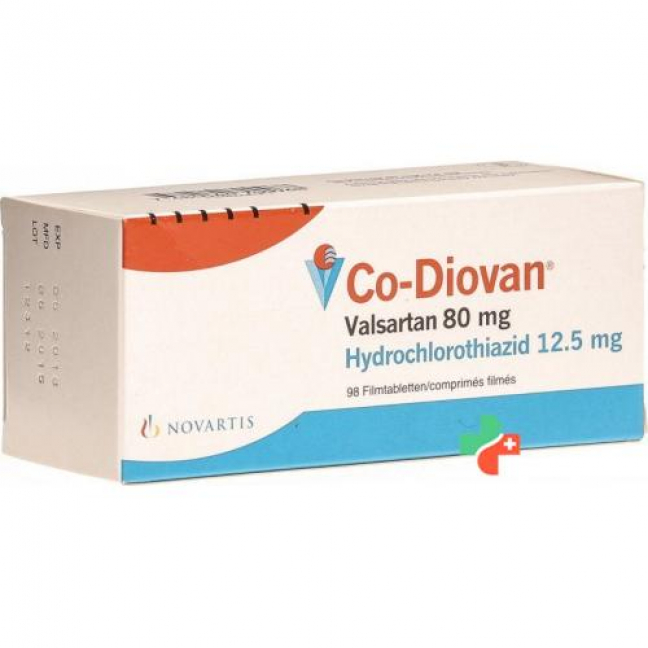Ко-Диован 80/12,5 мг 98 таблеток покрытых оболочкой 
