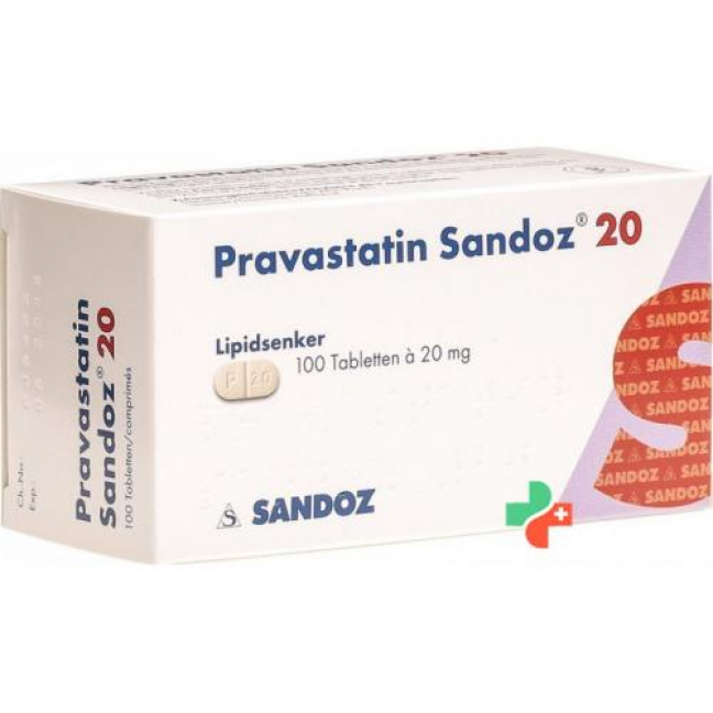 Правастатин Сандоз 20 мг 100 таблеток