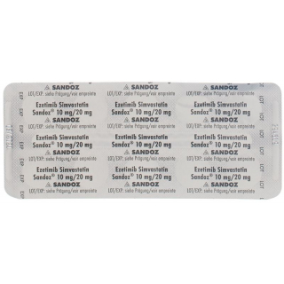 Ezetimib Simvastatin Sandoz Tabletten 10/20mg 98 Stück