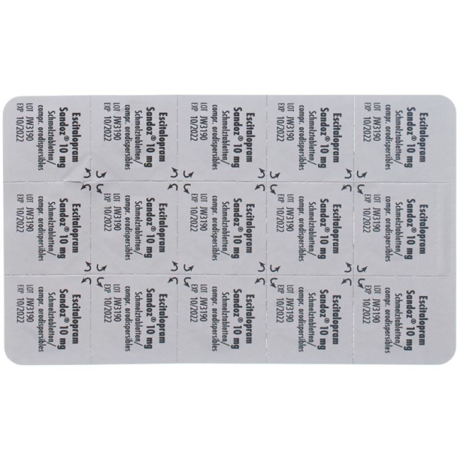 Escitalopram Sandoz Schmelztabletten 10mg 60 Stück