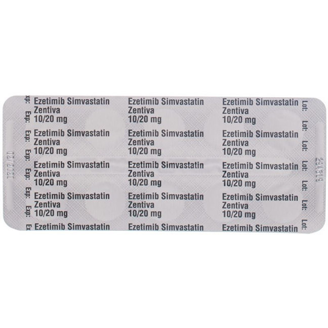 Ezetimib Simvastatin Zentiva Tabletten 10/20mg 98 Stück