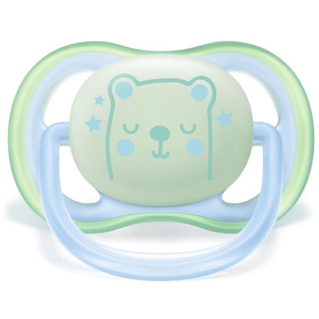 Соска Avent Philips ultra air Night 0-6M Boy stars/cat