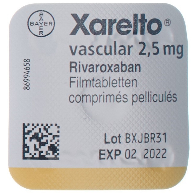 Xarelto Vascular Filmtabletten 2.5mg 30 Einz Blister