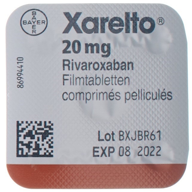 Xarelto Filmtabletten 20mg 30 Einz Blister