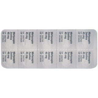 Миртазапин Зентива таблетки, покрытые пленочной оболочкой, 45 мг, 30 шт.
