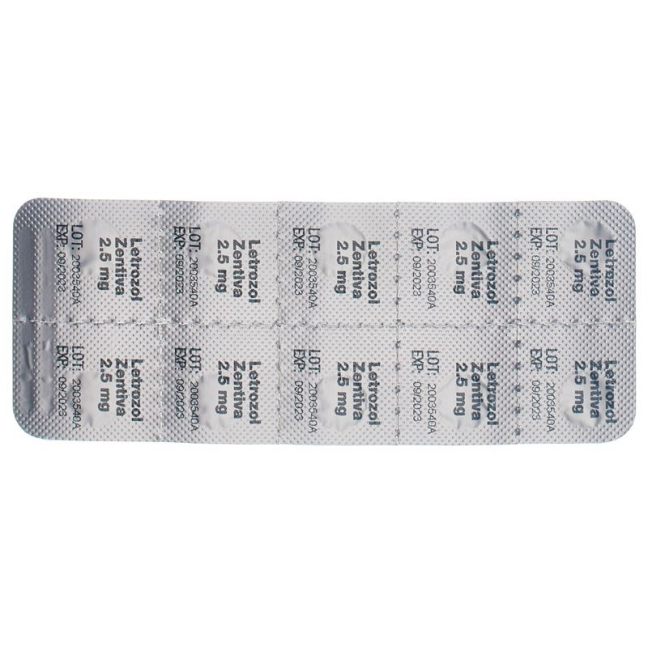 Летрозол Зентива таблетки, покрытые пленочной оболочкой 2,5 мг 100 шт.