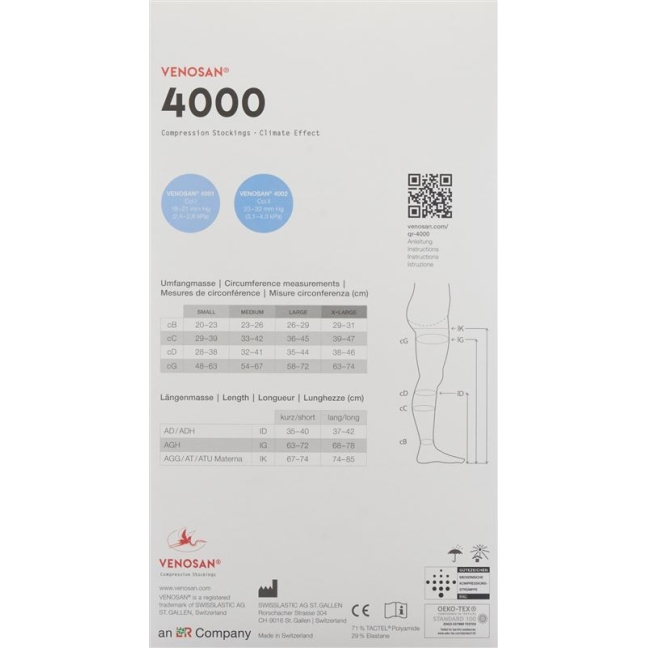 VENOSAN 4001 A-D KKL1 XL long cut marocco 1 пара