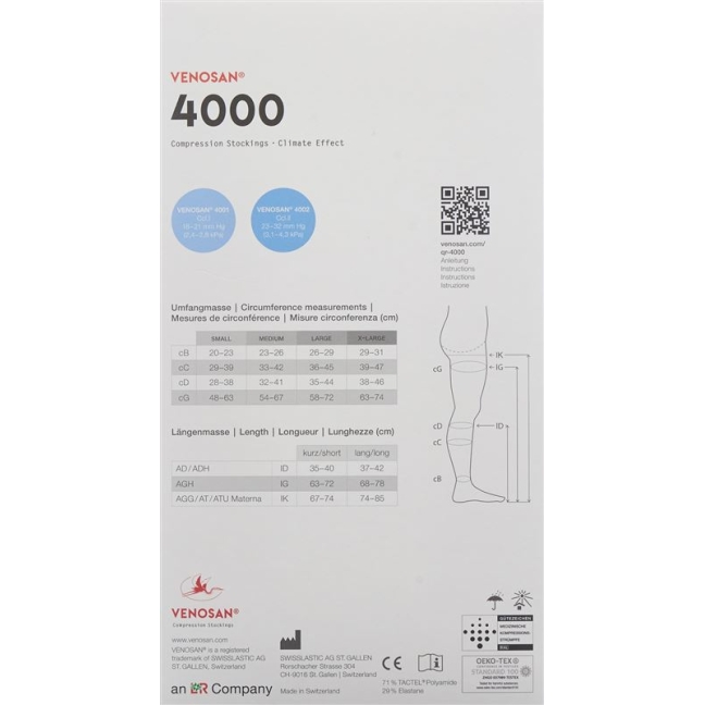Venosan 4002 A-GHS KKL2 S довгий закритий мексико 1 пара