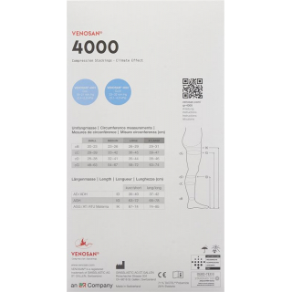 Venosan 4001 A-GH KKL1 XL длинные открытые сафьян 1 пара