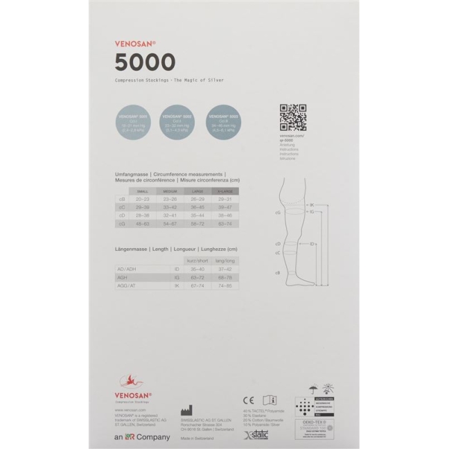 VENOSAN 5001 A-T KKL1 S long cut mexico 1 пара