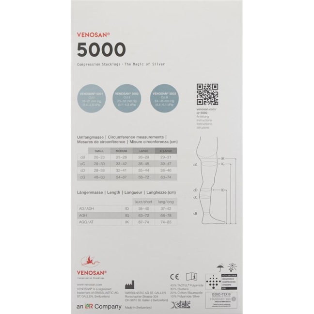VENOSAN 5001 A-GH KKL1 XL довгий відкритий Мексика 1 пара
