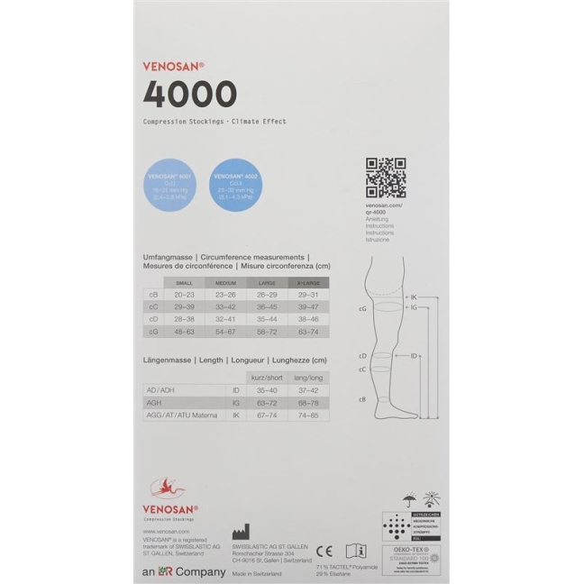 VENOSAN 4002 A-GH KKL2 L короткий відкритий мексико 1 пара