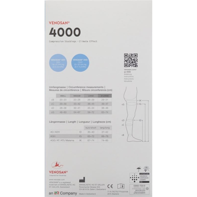 Venosan 4002 A-DH KKL2 L довгий закритий Мексика 1 пара