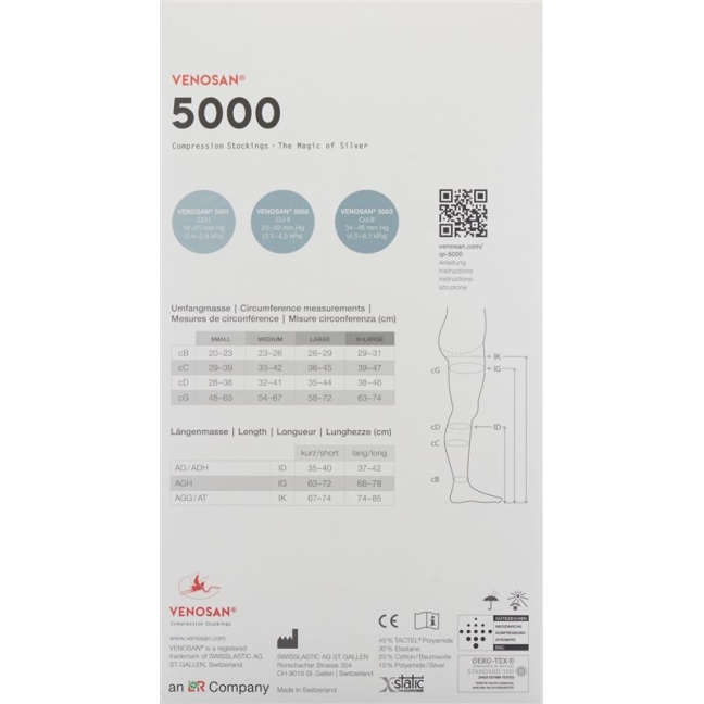 Venosan 5002 A-DH KKL2 XL довгий закритий Мексика 1 пара