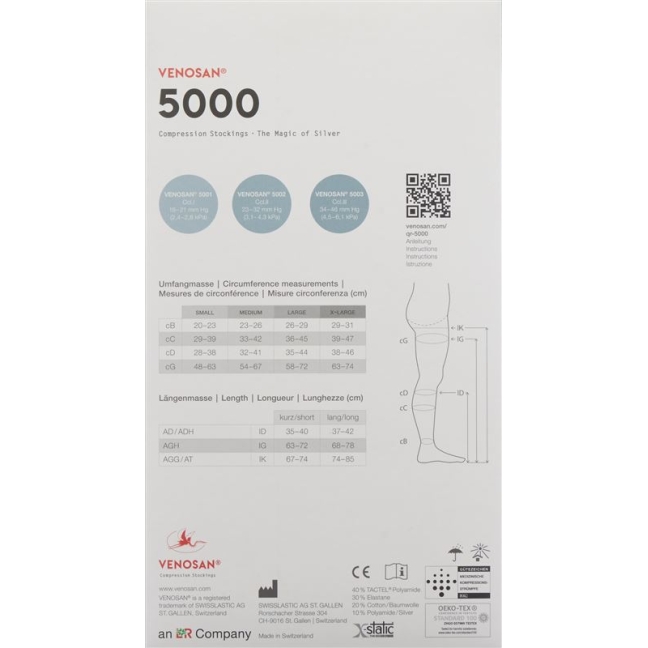 VENOSAN 5002 A-DH KKL2 L довгий відкритий марокко 1 пара