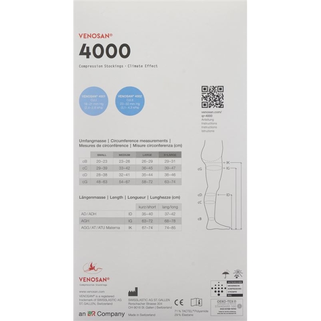 Venosan 4002 A-GH KKL2 L довга закрита ручка Мексика 1 пара