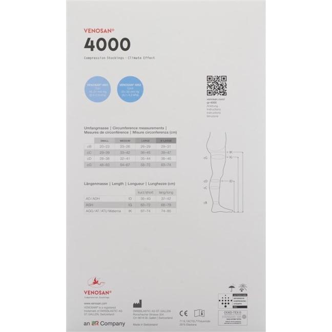 VENOSAN 4001 A-T KKL1 XL укорочений марок 1 пара