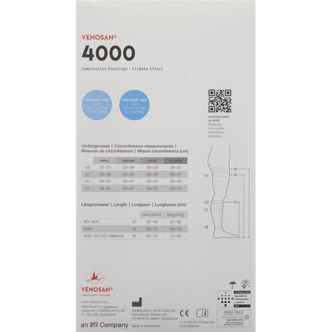 VENOSAN 4002 A-GH KKL2 L коротка мексика 1 пара