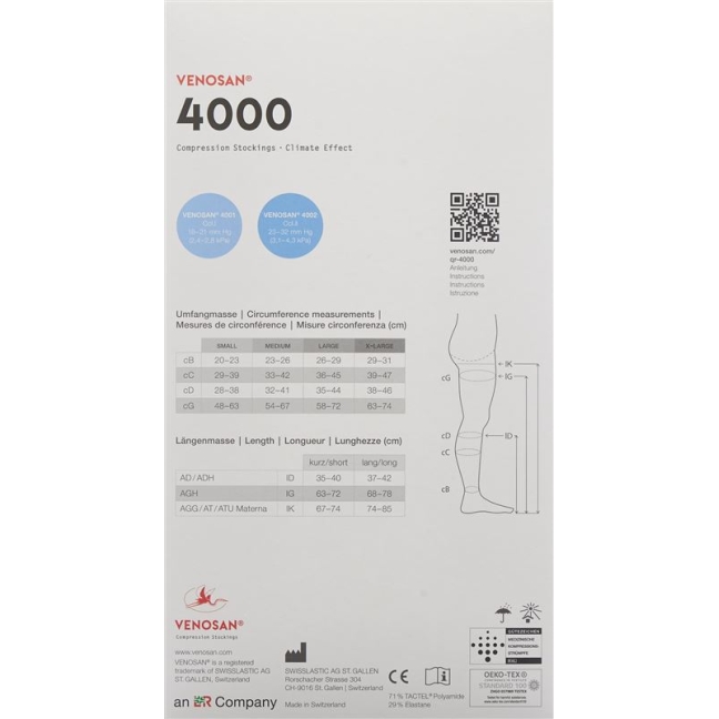 VENOSAN 4002 A-GH KKL2 L довгий пісок 1 пара
