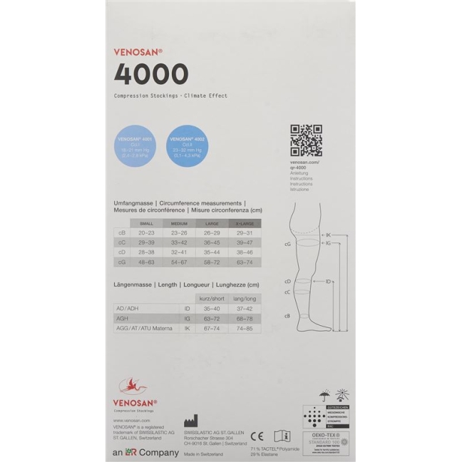VENOSAN 4002 A-GH KKL2 L короткий відкритий пісок 1 пара
