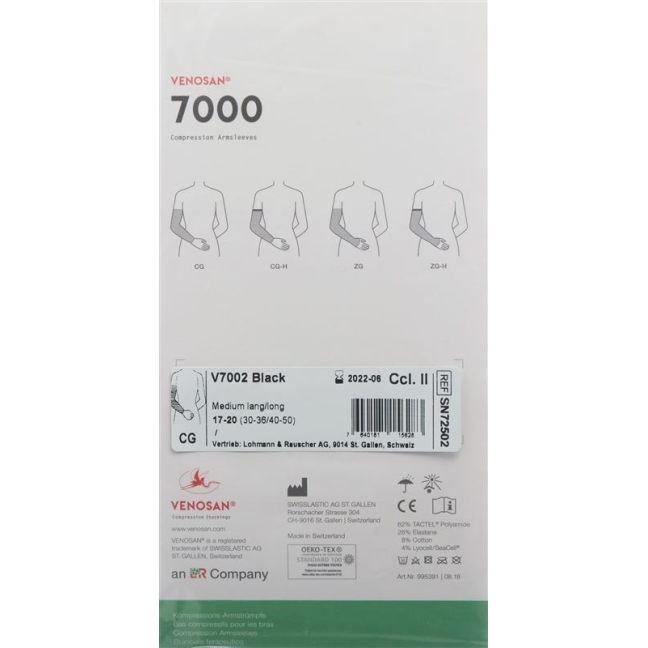 VENOSAN 7002 C-G KKL2 L короткий без Handansa чорний