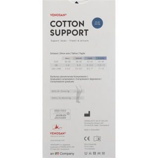 Venosan Cotton A-d Support Socks L Anthra 1 Paar
