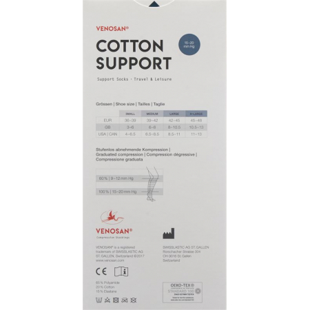 Venosan Cotton A-d Support Socks XL Olive 1 Paar
