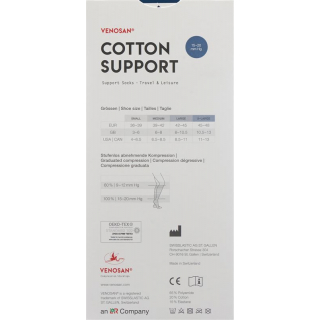 Venosan Cotton A-d Support Socks XL Silver 1 Paar