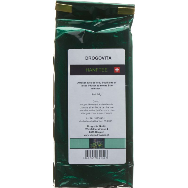 Конопляный чай Дроговита в пакетиках 50 г