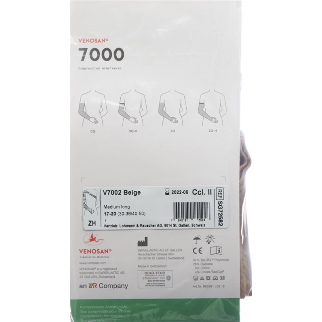 Venosan 7000 Z-H KKL2 XL довгий з кріпленням на руку з кріпленням на плече