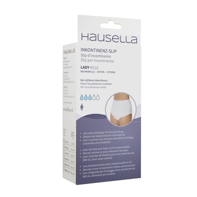 Труси при нетриманні Hausella Lady M110 XXL білі з бавовни
