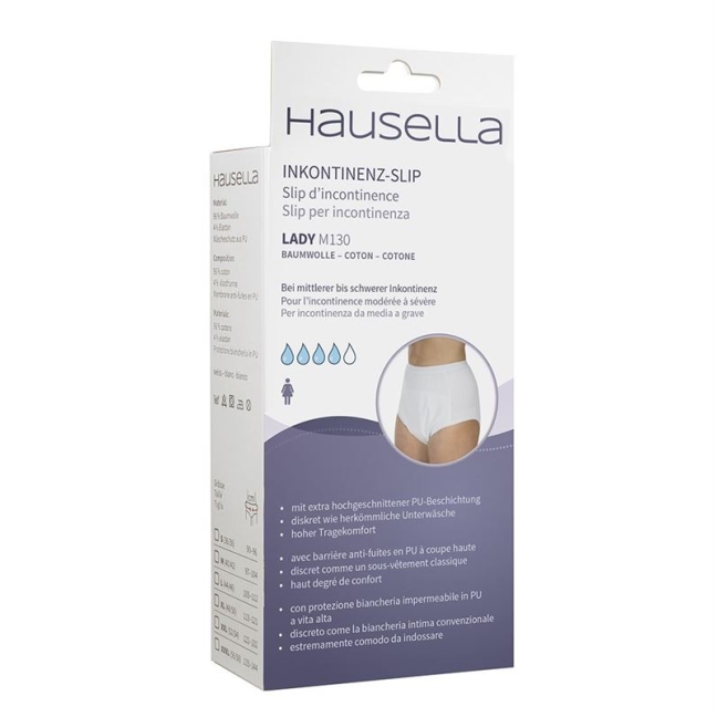 Труси при нетриманні Hausella Lady M130 XXL білі з бавовни